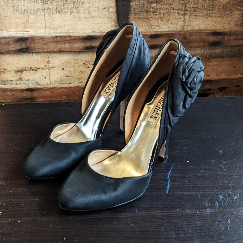 Badgley Mischka Lilly Heels Black, Size 8